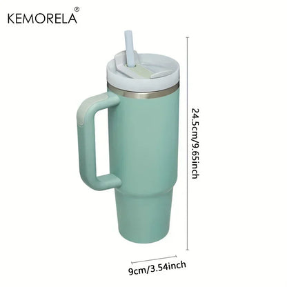 40oz Coffee Cup 1200ML High Quality Insulated Tumbler With Handle Straw Double Wall Thermal Travel Cup Perfect Gift