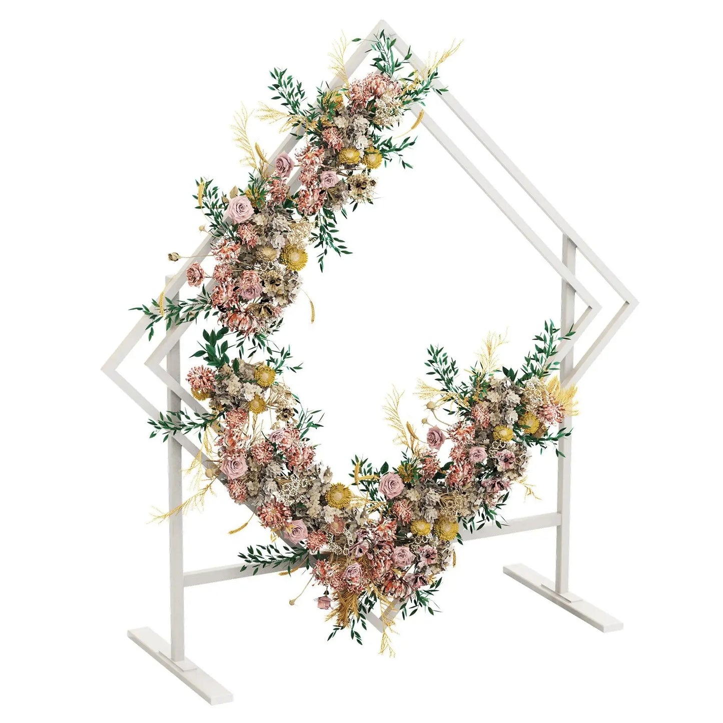 Wedding Arch Background Stand, Solid Metal Backdrop, Party Floral Arrangement, Large Sturdy, 2m