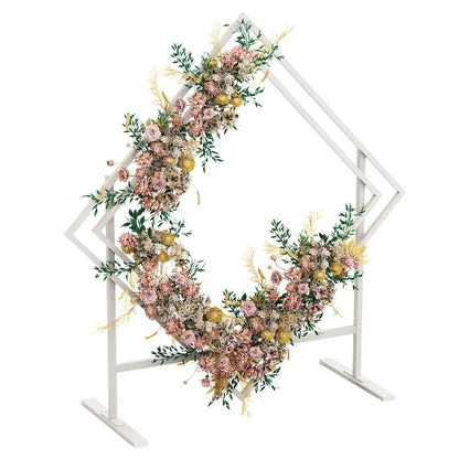 Wedding Arch Background Stand, Solid Metal Backdrop, Party Floral Arrangement, Large Sturdy, 2m