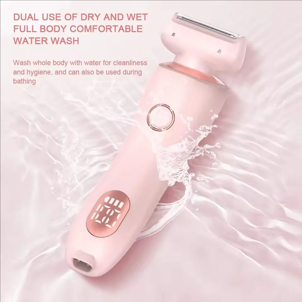 2-in-1 multi-purpose electric hair remover, portable body hair shaver for armpits, legs, bikini area, and private parts hairmer