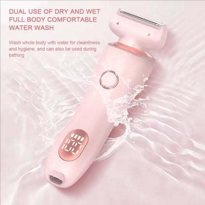 2-in-1 multi-purpose electric hair remover, portable body hair shaver for armpits, legs, bikini area, and private parts hairmer