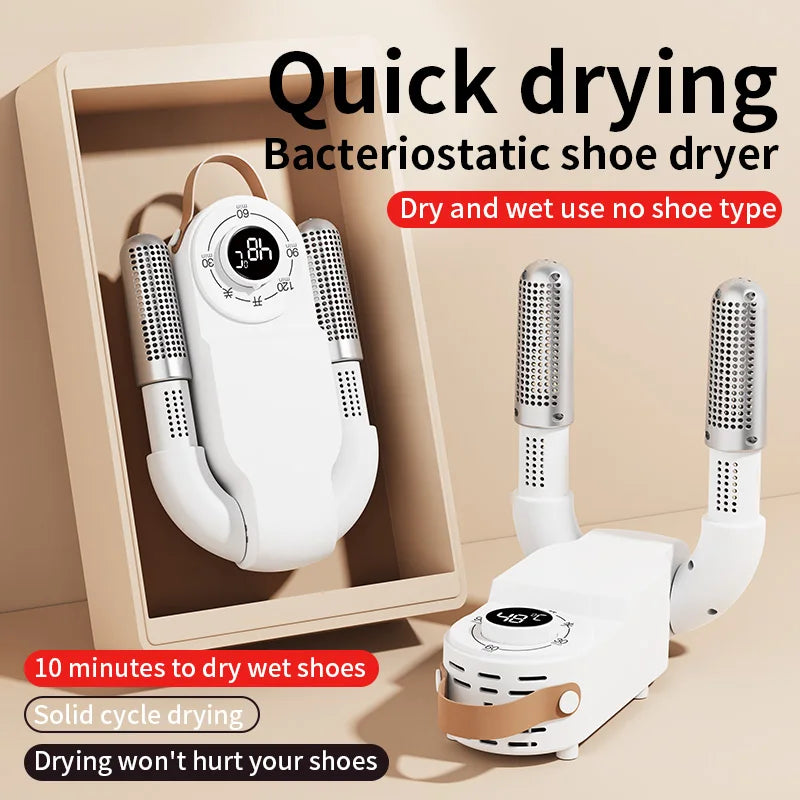 Shoe Dryer Intelligent Timer Adjustable Dryer Quick Drying Deodorizing Sterilizing Shoe Dryer Household Shoe Warmer Heater