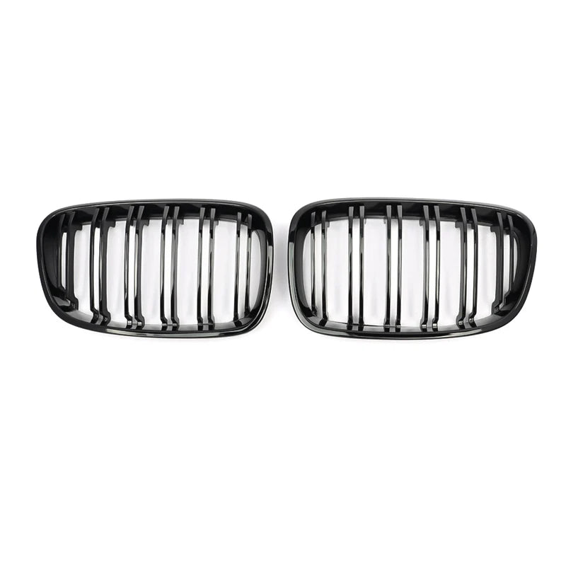 For 2011-2014 BMW F20 F21 1-Series M Look Kidney Grille Grill Gloss Black Twin Bar CAR Accessories