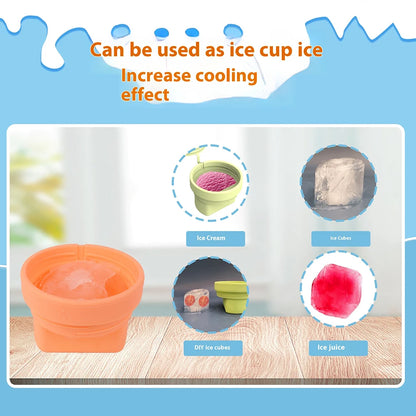 Silicone Ice Cream Cup with Lid & Spoon Ice Cream Container Freezer Storage Container for Stanley 40oz Water Cup Accessories