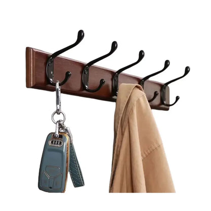 Wall Mounted Solid Wood Coat Rack with Hooks Hats Clothes Hanger Closet Organizer Perchero Furniture for Hallway Entrance Decor