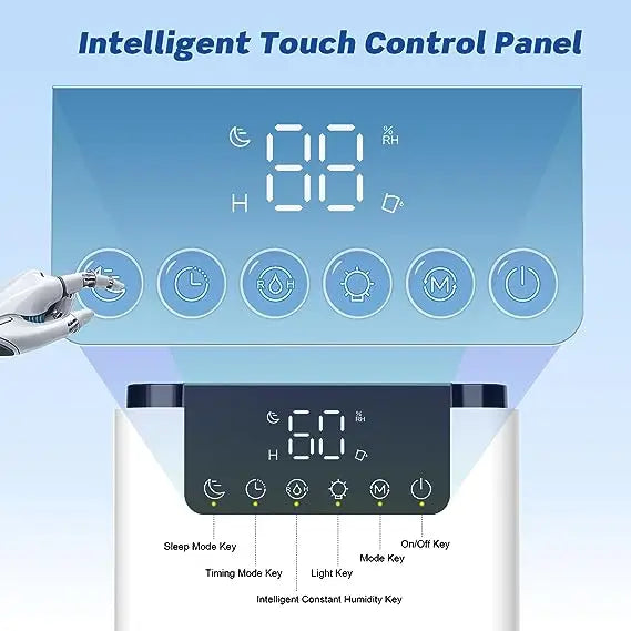 2500 ml compact semiconductor touch screen intelligent portable negative ion air dehumidifier household