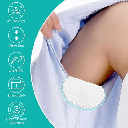 10/300Pcs Disposable Underarm Armpit Sweat Pads Sweat-absorbing Patch Summer Deodorants Non-woven Pads Breathable Ultra-thin