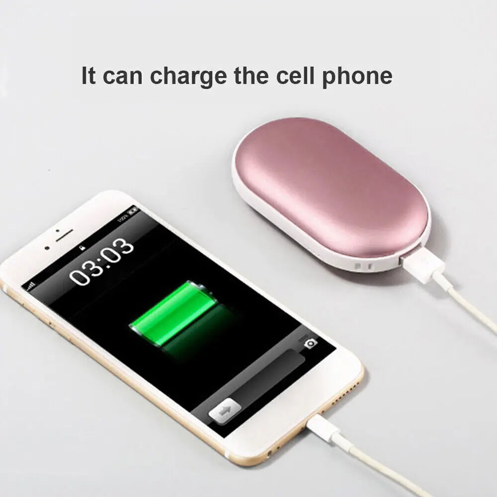 5200Mah Portable Hand Warmer Mini Power Bank USB Rechargeable Winter Heater UK