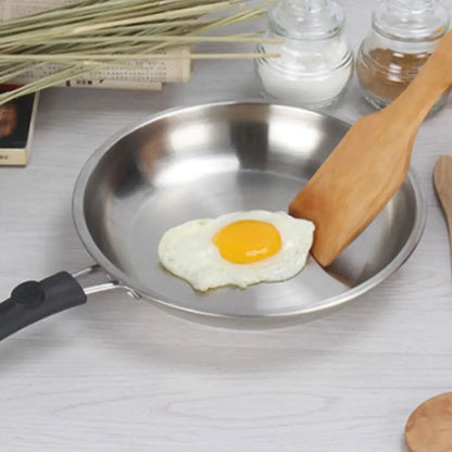 22cm Stainless Steel Frying Pan Non-stick Steak Wok Pan Saucepan Cooking Pot For Gas Stove Kitchen Cookware