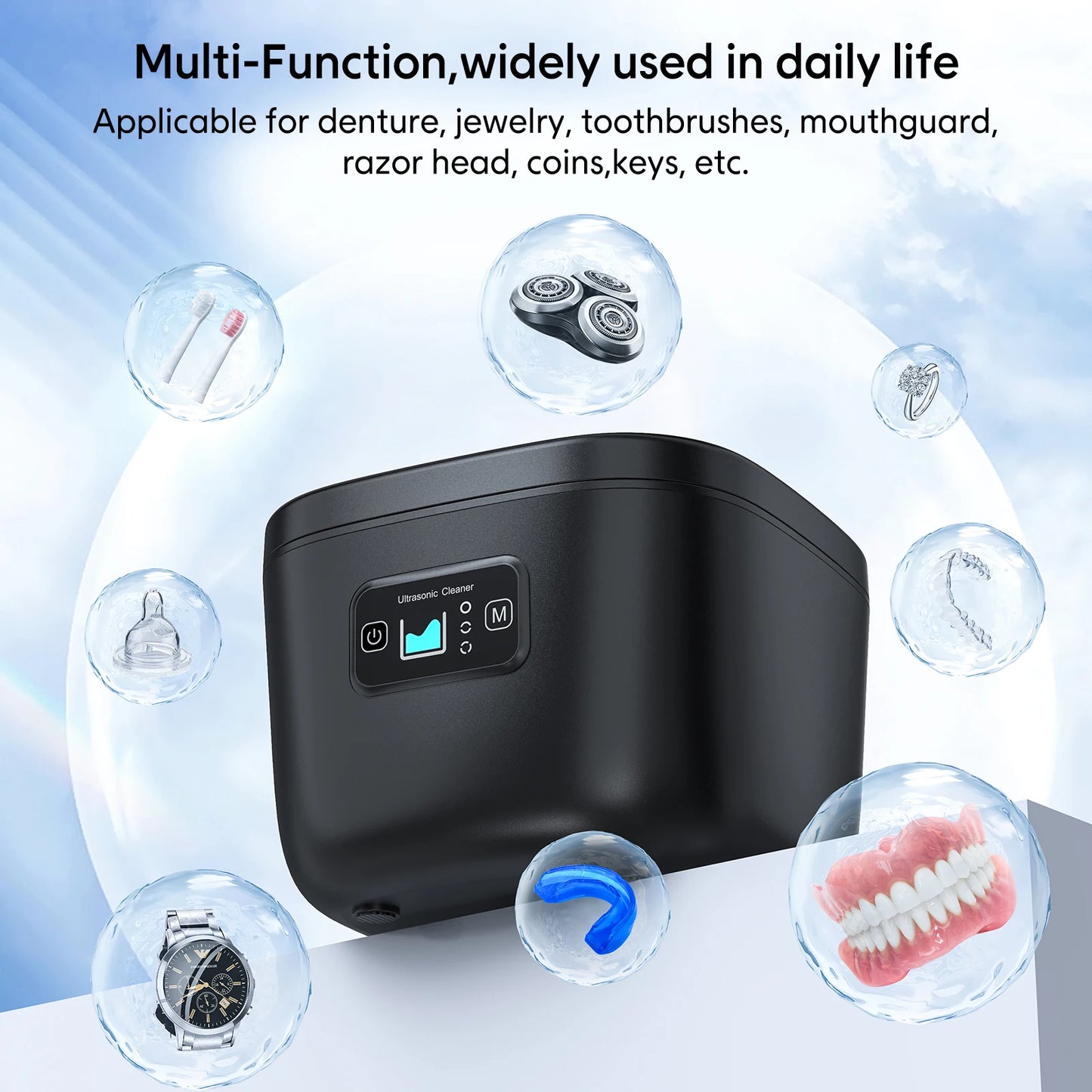 Ultrasonic Cleaning Machine Multi-function 42000hz High Frequency Denture Cleaning Watch Jewelry Glasses Automatic Cleaner