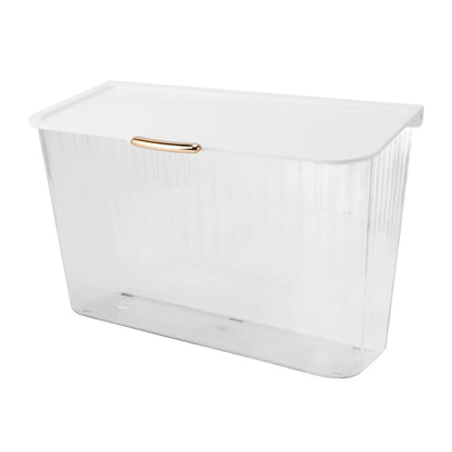 Transparent household clothing storage basket 4L bathroom perforation-free non-trace wall hanging dirty clothes socks dust-proof