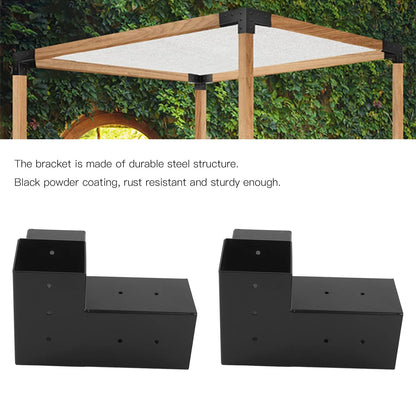 Corner Extension Bracket Pergola Post Bracket Pergola Bracket Steel DIY Elevated Wood Stand Hardware Kit for Outdoor Woodworking