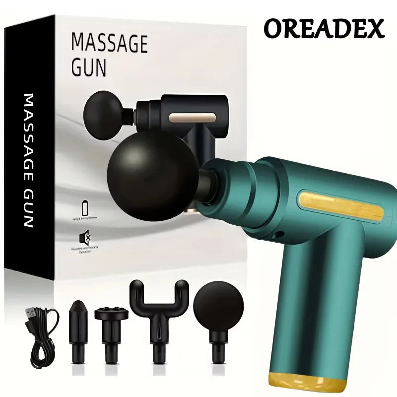 Portable Fascia Gun Tap Massager Body Back and Neck Leg 6 Speed USB Charging Handheld Tap Massager