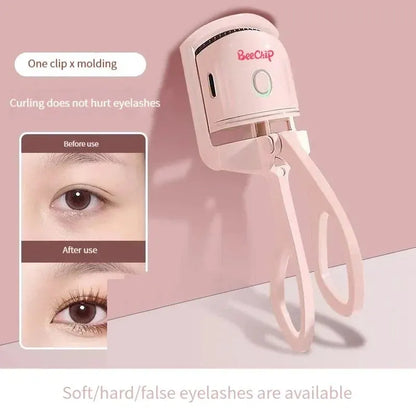 Beechip Hot Curling Electric Eyelash Curler Charging Double Temperature Eyelash Curler Lasting Temperature Control Portable