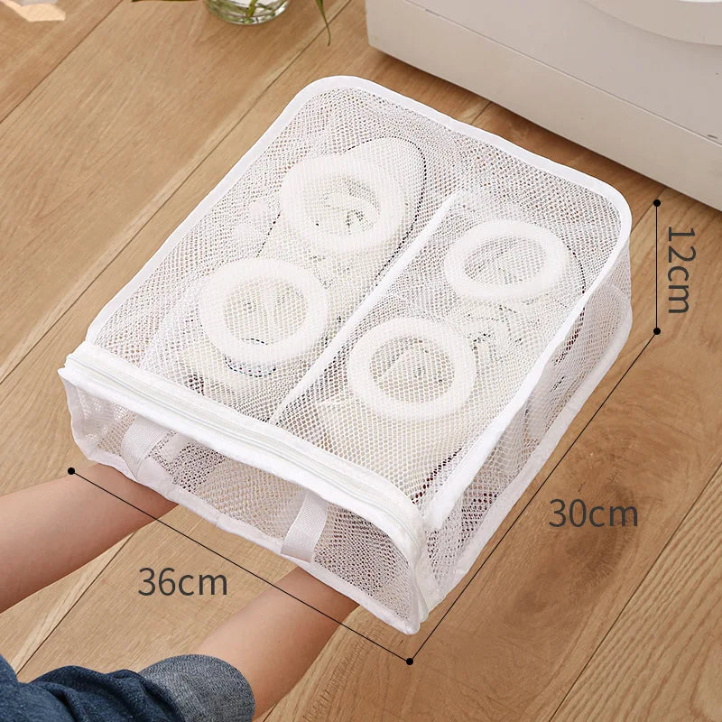 3pcs/set Mesh Laundry bag Washing Machine Shoes Bag Travel Storage bags Portable Anti-deformation Protective Clothes organizer