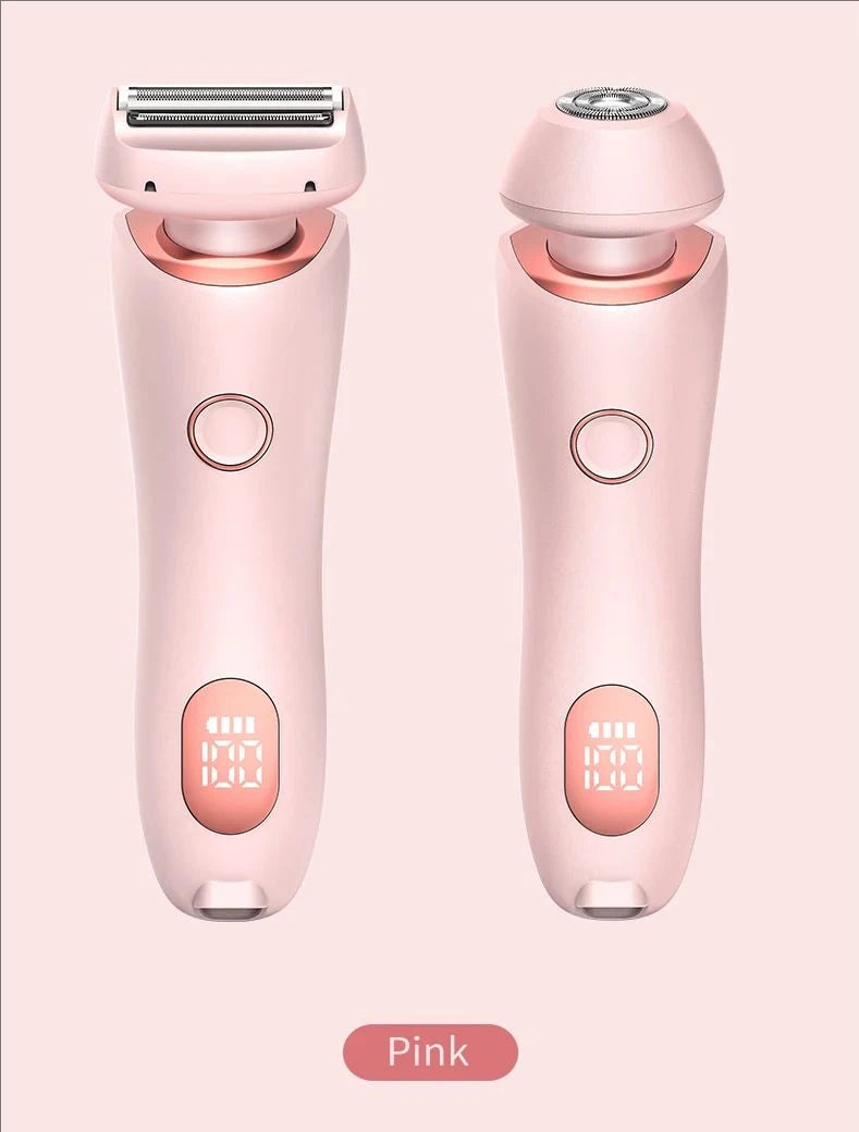 2-in-1 multi-purpose electric hair remover, portable body hair shaver for armpits, legs, bikini area, and private parts hairmer