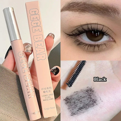 Silk Fiber Matte Mascara Makeup Ultra-Fine Brush Lengthens Eyelashes Waterproof Fast Dry Brown Black Curling Mascara Comestic