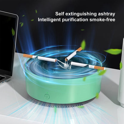 Small Multifunctional Air Purifier and Ash Tray for Home Office with Negative Ion Enhancement and Detachable Design