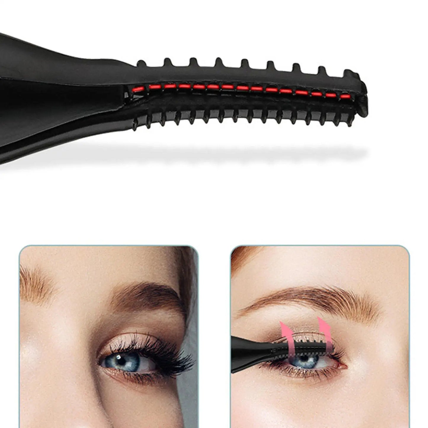 Portable USB Electric Eyelash Curler Fast and Natural Heating High Low Temperature Control Lasting Maintenance Cosmetic Tool