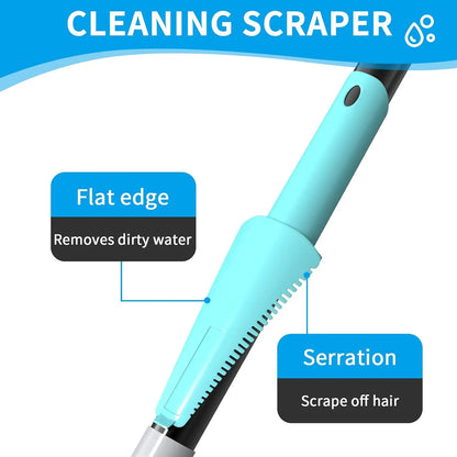 Window Cleaner Telescopic Squeegee,Floor Squeegee Telescopic Foam Shower Wiper for Wet Room