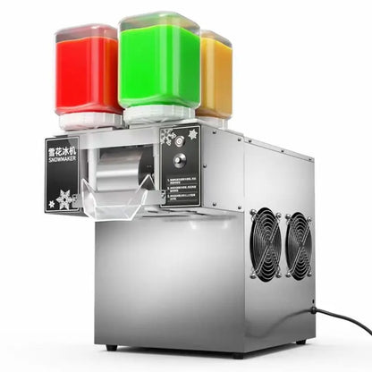 New Design 120KG/24H Air-cooled Snowflake Ice Machine Small Snow 4 Flavors Snow Ice Bingsu Shaver Smoothie Crusher 110V 220V