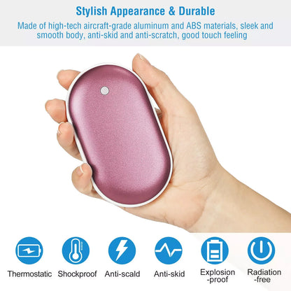 5200Mah Portable Hand Warmer Mini Power Bank USB Rechargeable Winter Heater UK