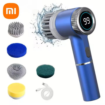 Xiaomi 6-in-1 Electric Cleaning Brush Electric Spin Cleaning Scrubber Electric Cleaning Parlour Kitchen Bathroom Cleaning Tools