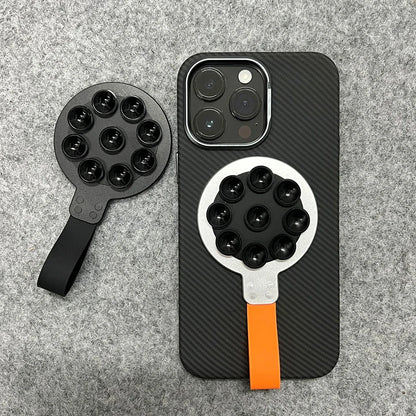 1-3 Pcs Suction Cup Magnetic Phone Mount Colorful Mirror Shower Silicone Suction Phone Case Grip Stand Holder For iPhone 15 14