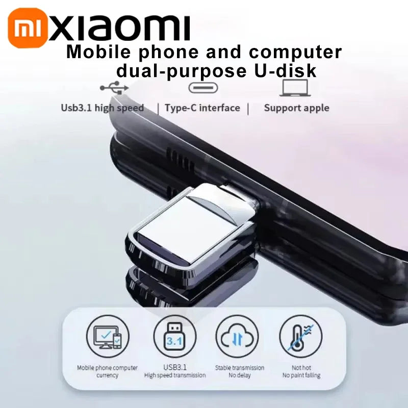 Xiaomi U-Disk USB 3.2 Type-C Interface Mobile Phone Computer Mutual Transmission Portable USB Memory 2TB 1TB 512GB 2025 NEWEST