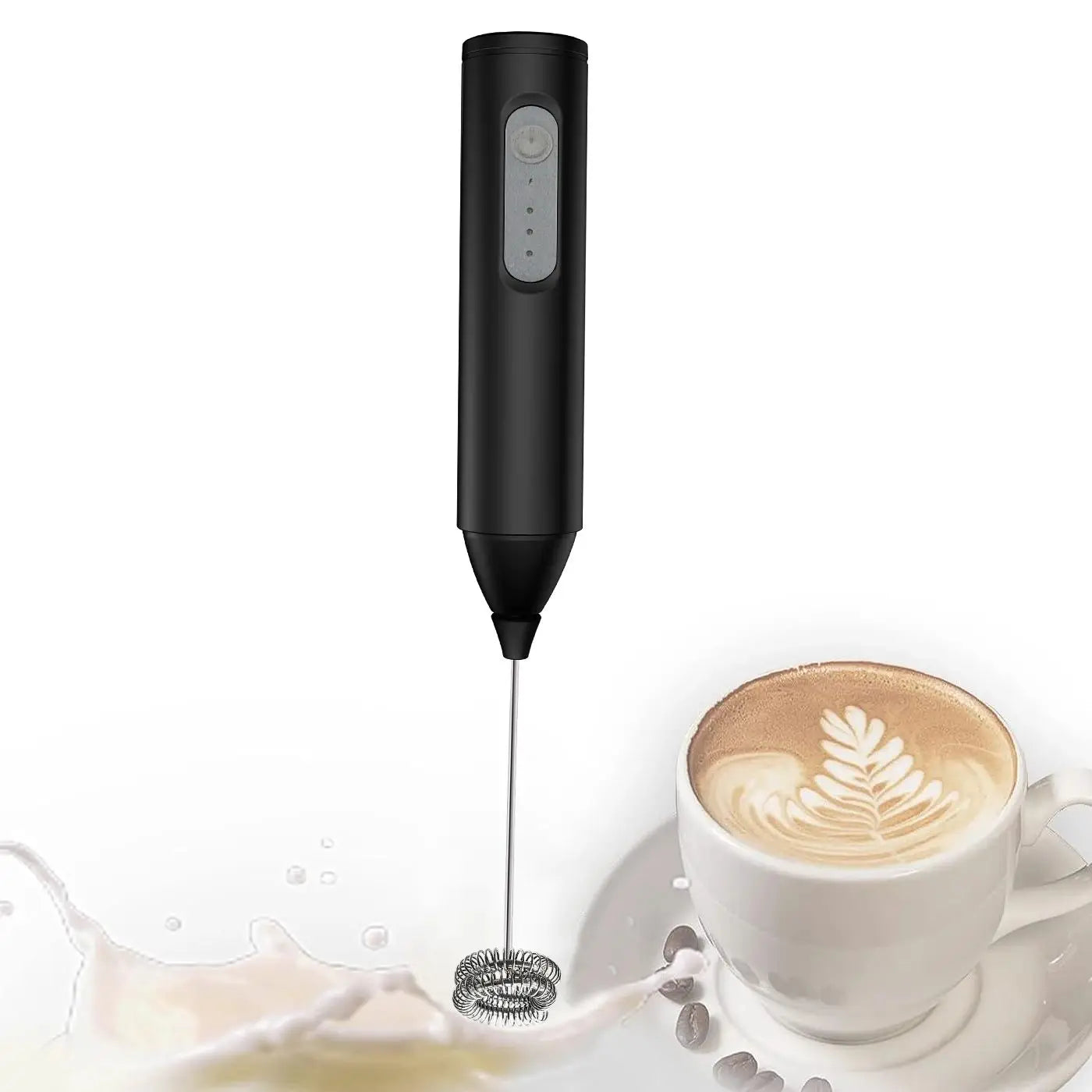 MINI Milk Frother USB Rechargeable 3 Speeds Foam Maker Coffee Whisk Mixer Electric Handle Blender Egg Beater