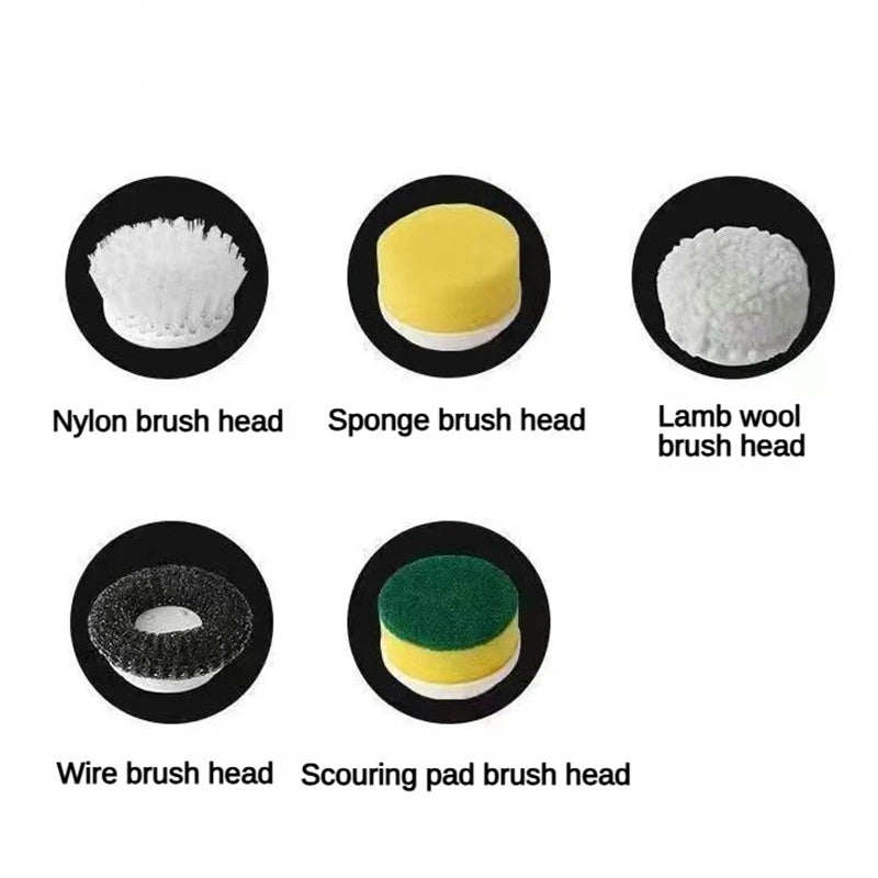 Xiaomi 5 in 1 Powerful Electric Cleaning Brush Spin Scrubber Brush Deep Cleaning with 5 Replaceable Heads For Bathroom Kitchen