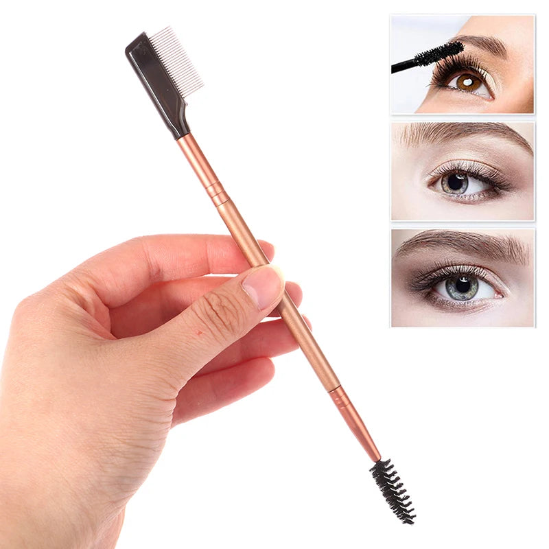 1PC Eyelash Comb Eyebrow Lash Brush Cosmetics Lash Separator Stainless Steel Professional Makeup Eyelash Brush Makeup Cosmetic T