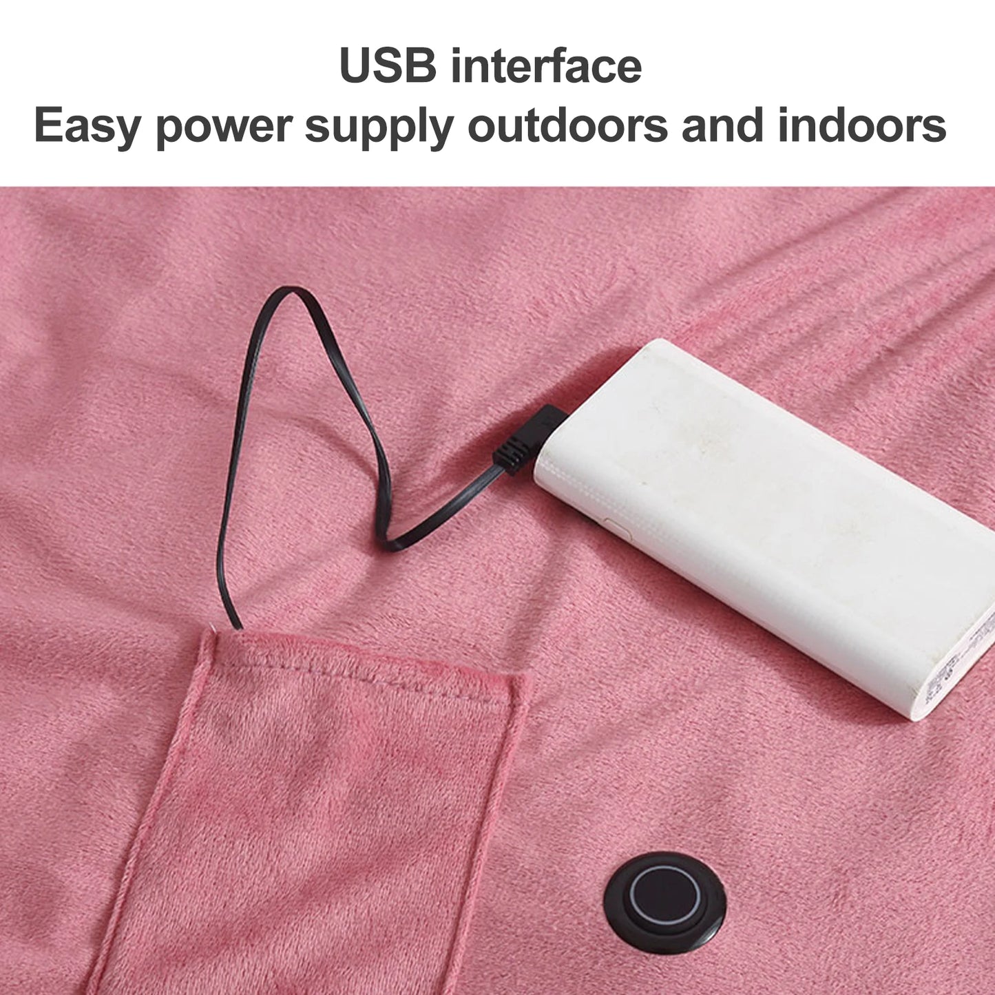 Heated Shawl Wearable USB Electric Blanket Wearable USB Electric Blanket Heating Blanket with Timing Function 3 Gear Adjustment