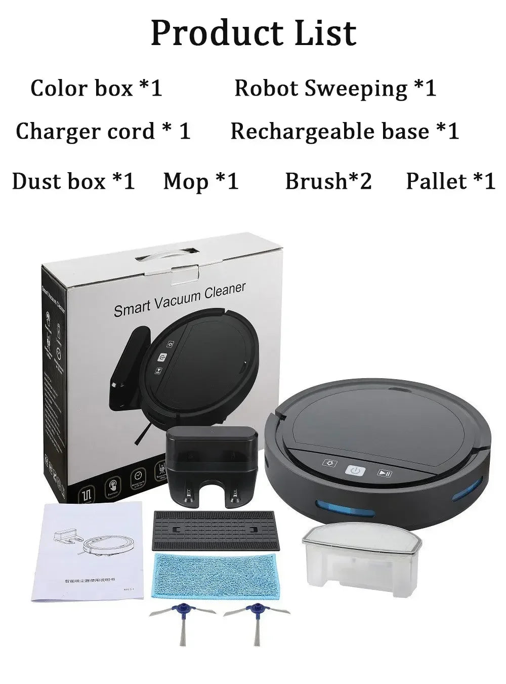 Robot Vacuum Cleaner 2500PA Smart Remote Control Wireless AutoRecharge Floor Sweeping Cleaning appliance Vacuum Cleaner For Home