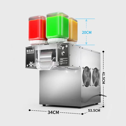 124KG/24h Mini Snow Ice Maker Shaver Machine Europe Snowflake Ice Machine Bingsu Machine Snowflake Ice Shaving Machine 220V/110V