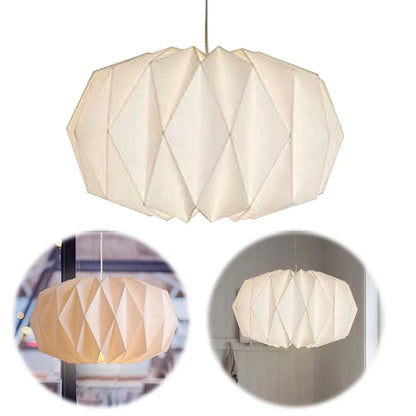 Nordic Creative Paper Origami Lantern Shade Foldable Nordic Paper Lampshade Living Room Chandelier Decor for Living Room Decor