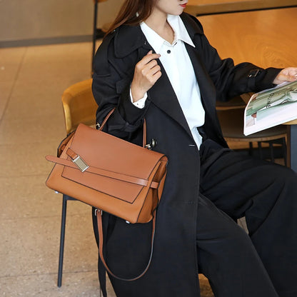 2024 high quality leather tote bags women square handbags luxury designer commuter shoulder crossbody bag large capacity