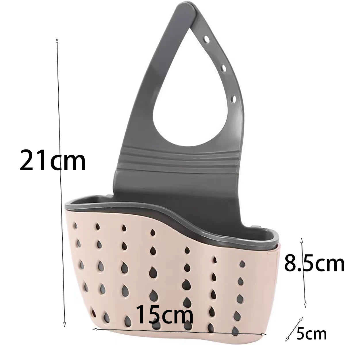 Sink Draining Hanging Basket Adjustable Kitchen Accessories Rubber Sink Bag Soap Sponge Shelf Faucet Holder for Bathroom 1PC