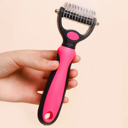 1pc Pet Grooming Brush Double Sided Shedding and Dematting Undercoat Rake Comb  Dogs and Cats Puppy accessories Hot comb Comb