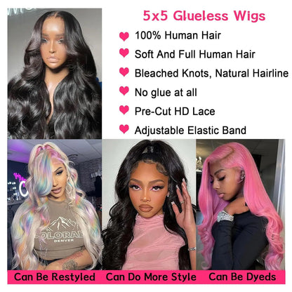 13x6 13x4 360 Full Transparent Lace Front Human Hair Wig 200% Body Wave Lace Frontal Wig Preplucked Lace Front Wigs For Women