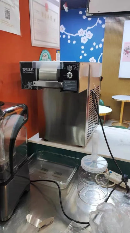 Upgrade 60kg/24H Commercial Korea Bingsu Machine Air Cooling Snow Ice Maker Shaver Machine Snowflake Ice Machine Street Food