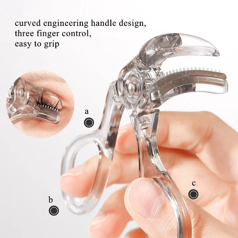 Wide-Angle Partial Eyelash Curler Portable One-Clip Curling Comb Tooth Lashes Curler Easy To Operate Styling Enlarge Eyes Tool