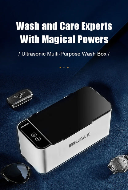 Xiaomi Ultrasonic Cleaning Box SUS304 Stainless Steel Timing LED Digital Display Touch Key Household Mini Jewel Glasses Cleaners