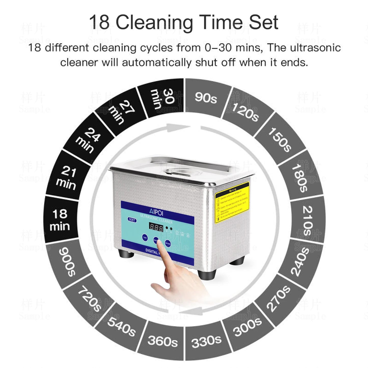 [Ships from UK ] AIPOI Ultrasonic Cleaner 800ml 2L 3.2L 6.5L 10L 15L 22L 30L Home Appliance