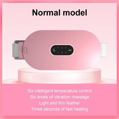 Electric Period Massager Cramp Warm Palace Belt for Menstrual Colic Relief Pain Waist Stomach Abdominal Vibrating Heating Belt