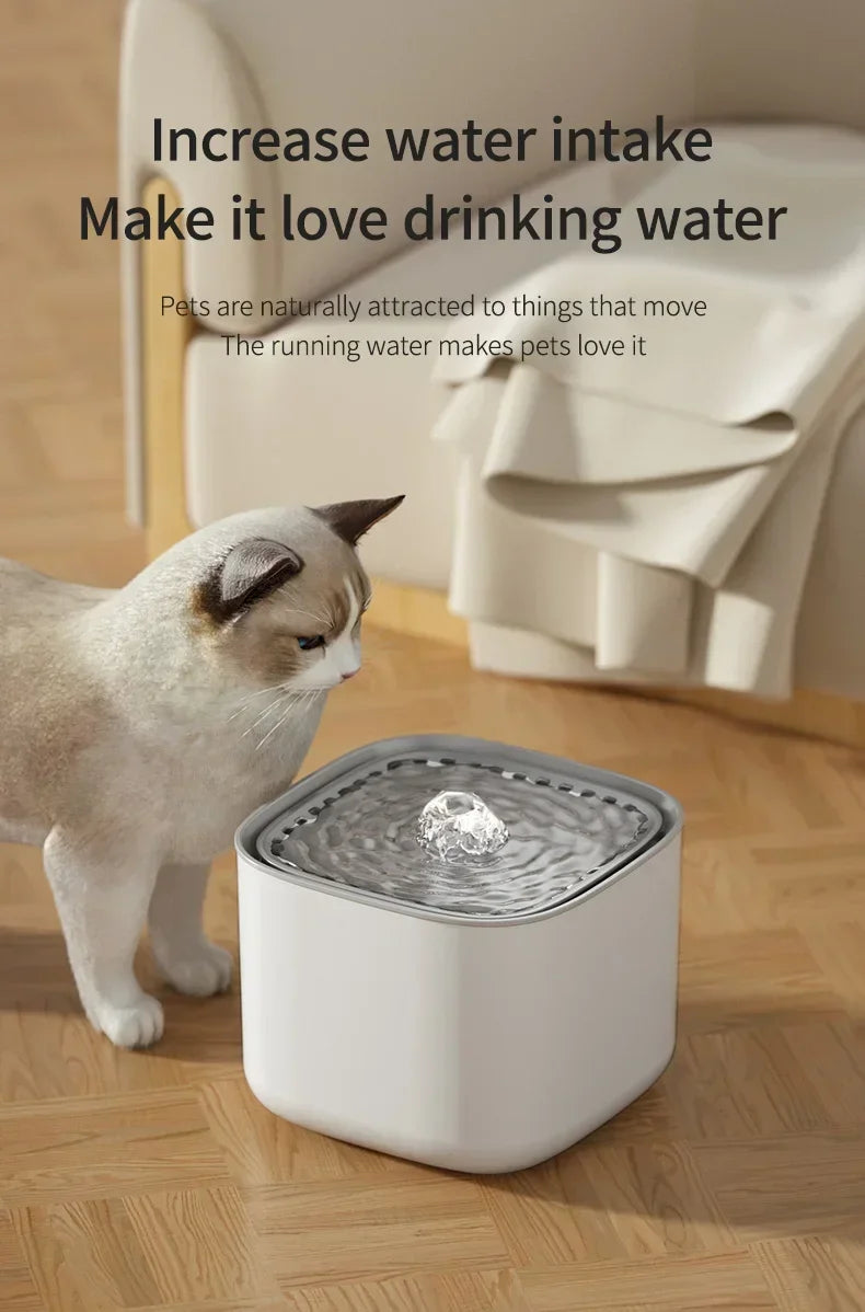 Smart Automatic Pet Drinking Fountain Large Capacity USB Electric Silent Filter Cat Drinking Fountain Cat Drinking Fountain