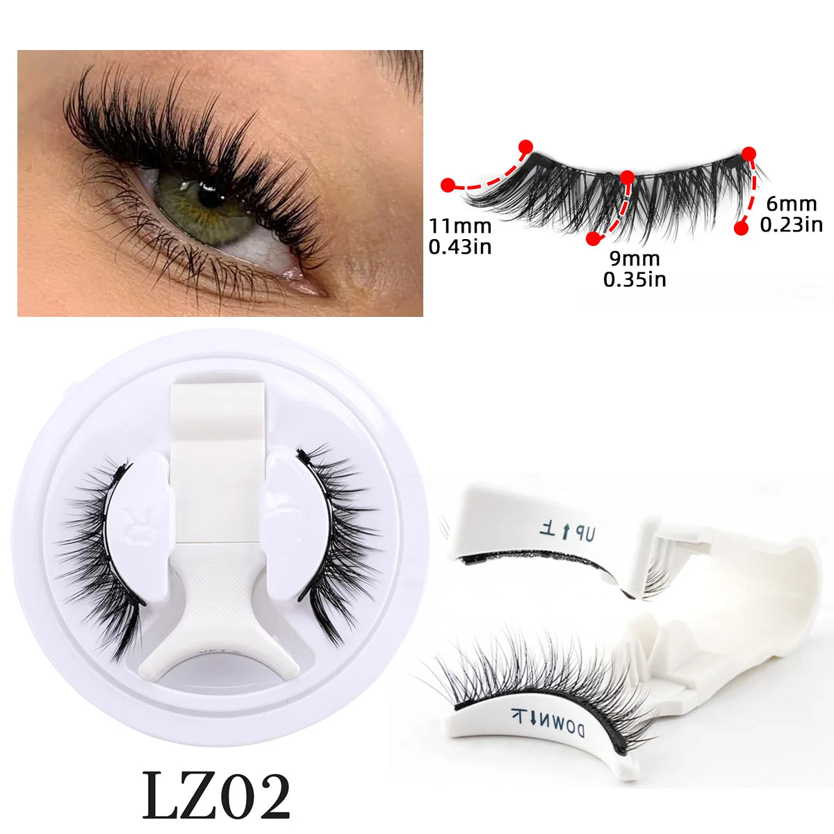 New 1 Pair Magnetic Eyelashes Set Fluffy Mink Lashes 5 Styles Reusable Magnetic Eyelash and Tweezers Kit Lash Extensions Makeup