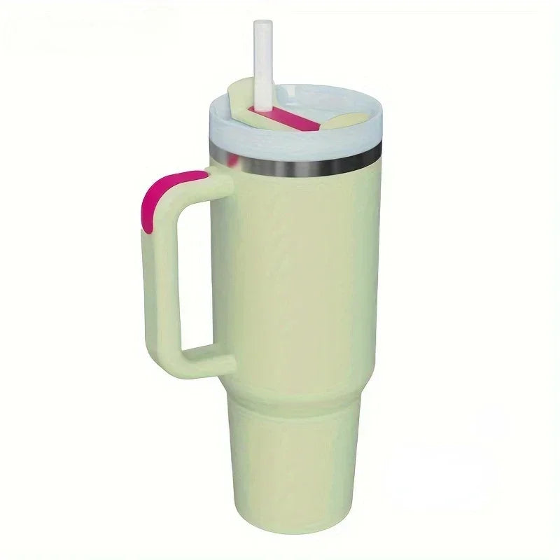 40oz Coffee Cup 1200ML High Quality Insulated Tumbler With Handle Straw Double Wall Thermal Travel Cup Perfect Gift