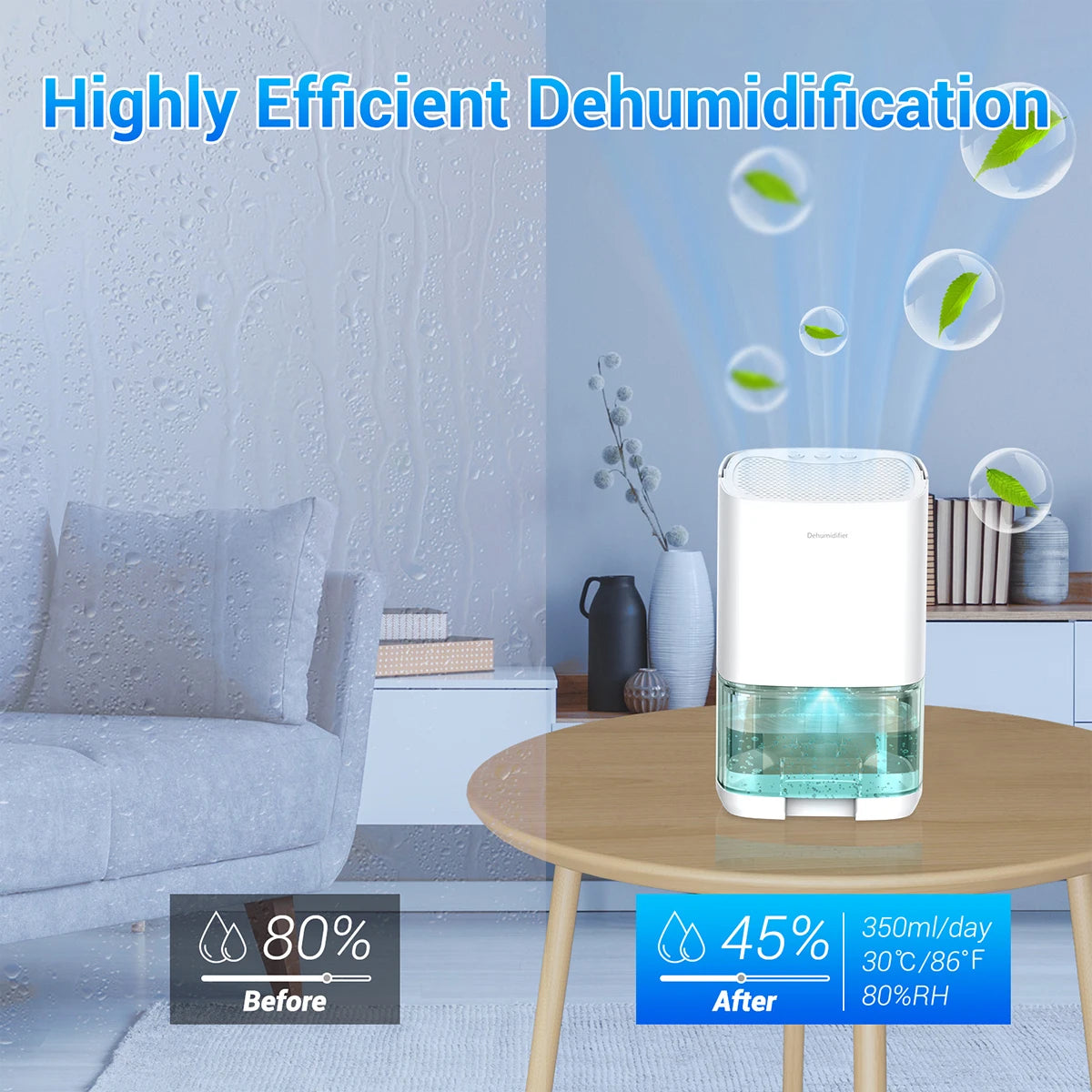 1000ml Air Dehumidifier Portable Mute Kitchen Moisture Absorbers Machine Air Dryer For Home Bedroom Office Anti Humidity Dryer