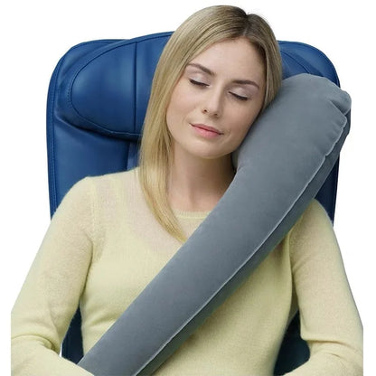 Travel Pillow Sleeping Artifact Sitting in Cars, Planes, High Speed Trains Side Sleeping Neck Pillow Inflatable Pillow